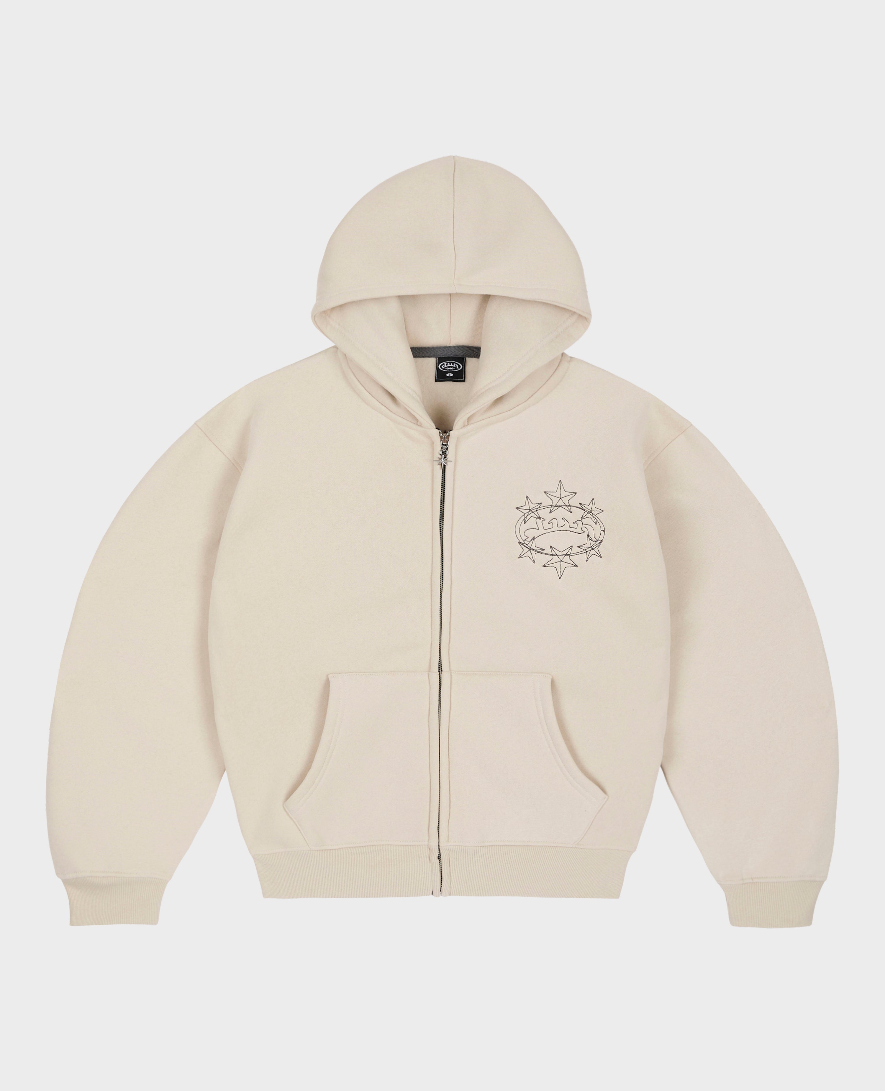 WHITE STARRY ZIP
