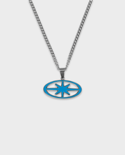 BLUE ENAMEL NECKLACE