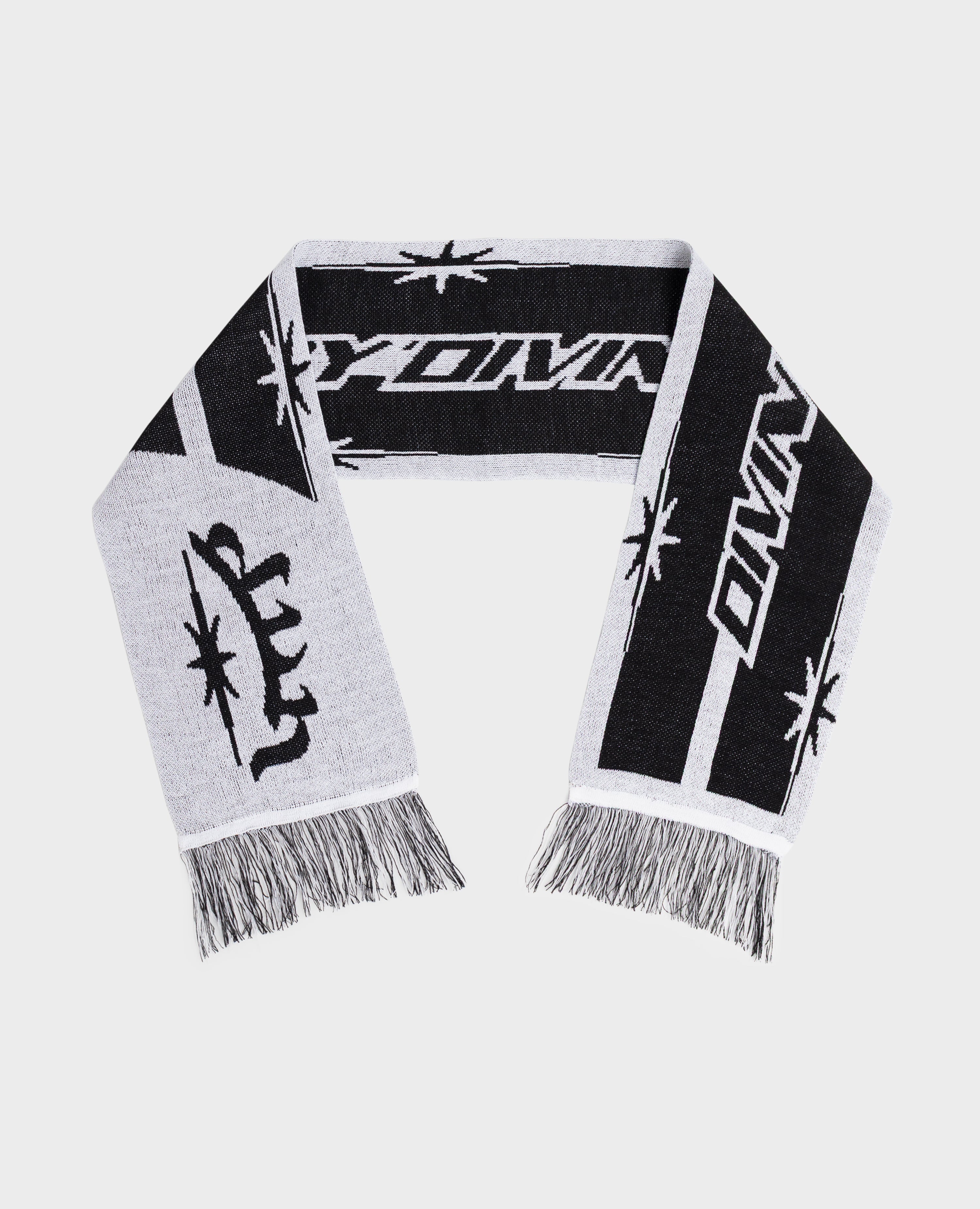 BLACK RALLY SCARF - MADE IN TOURCOING