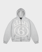 GREY 6STARS PATCH ZIP