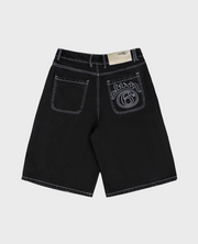 BLACK SIX DENIM JORTS