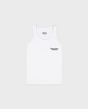 WHITE WAFFLE TANK TOP