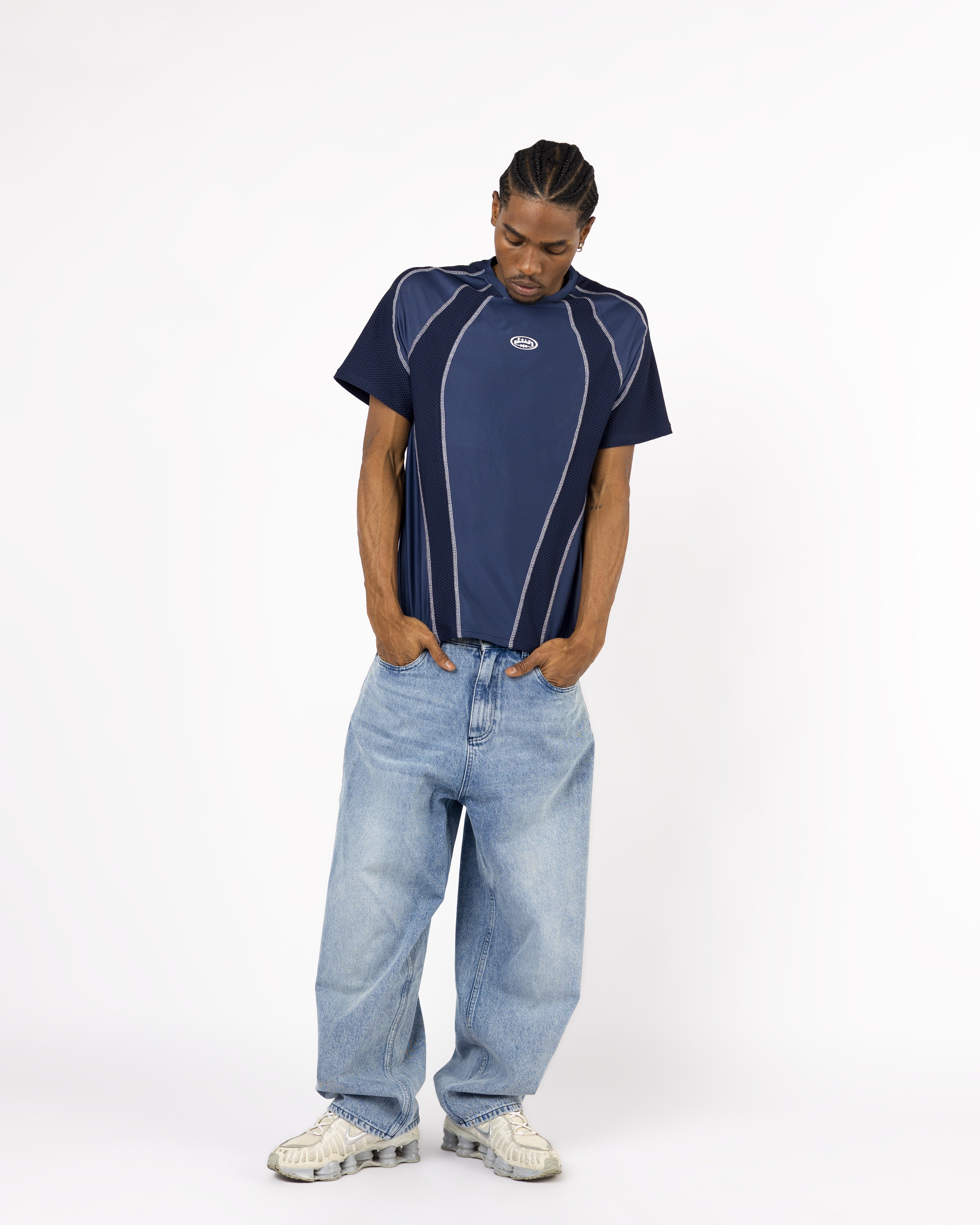 DARKBLUE TECH LINES T-SHIRT