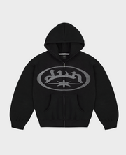 BLACK OVERLOGO ZIP