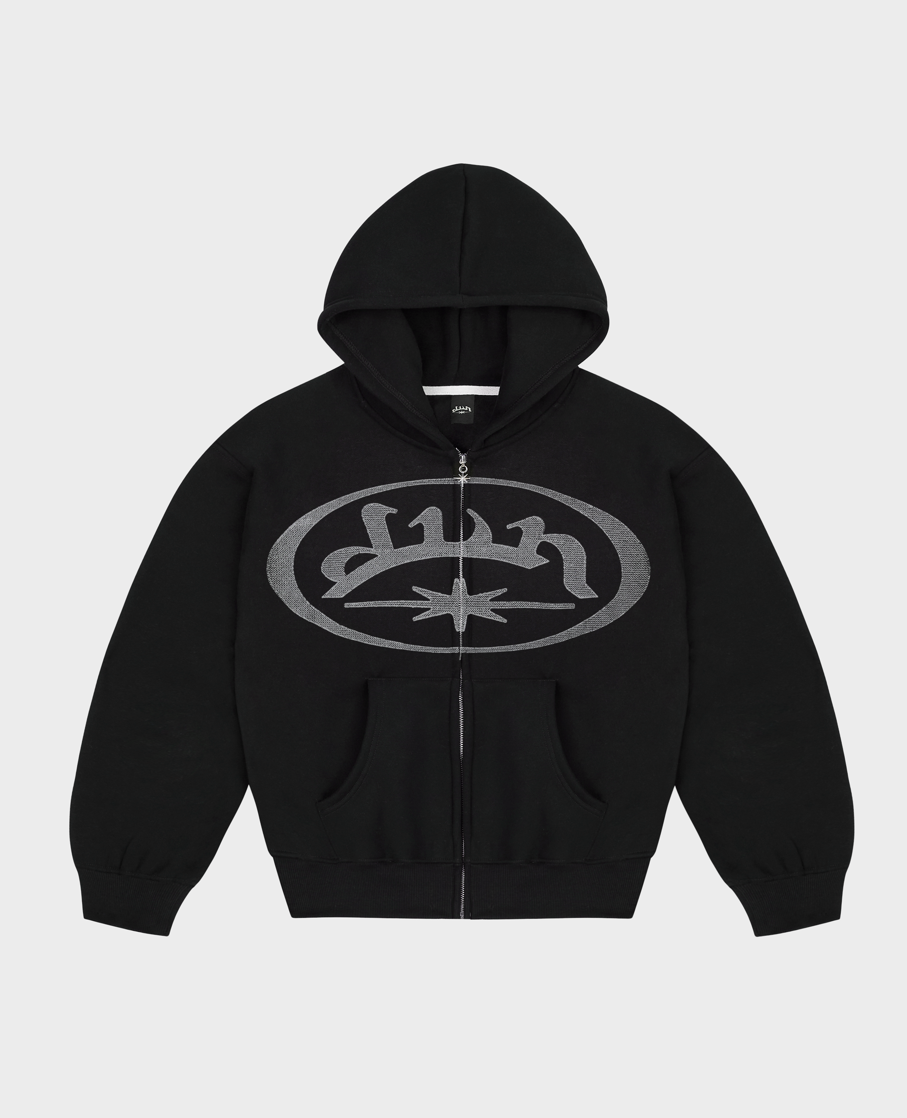 BLACK OVERLOGO ZIP