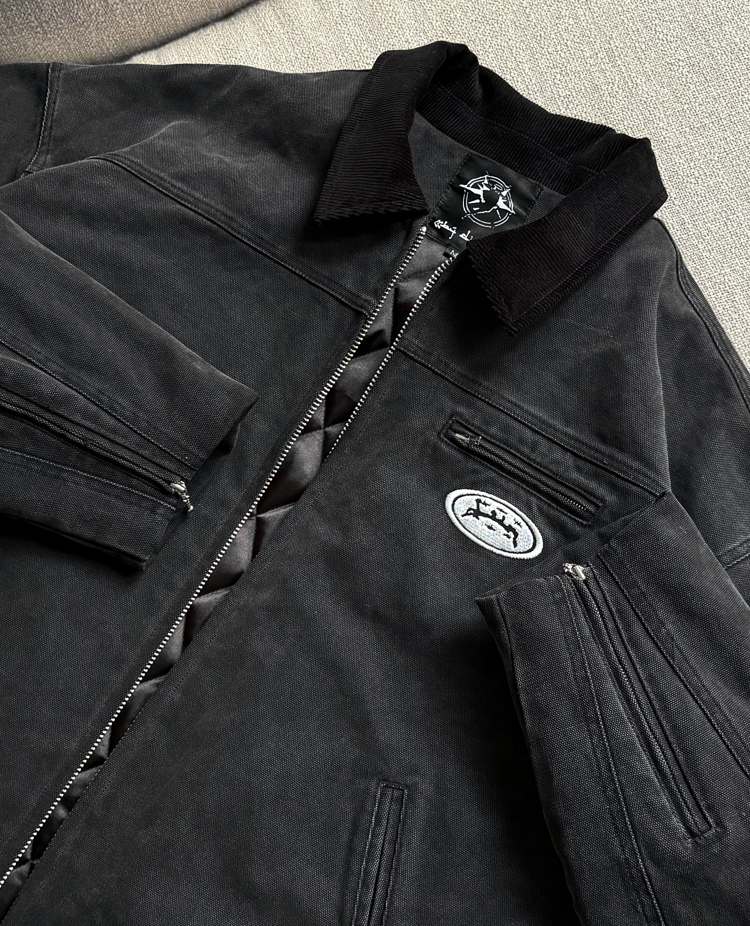 BLACK CANVAS WORK JACKET