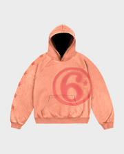 RED SUNWASHED HOODIE
