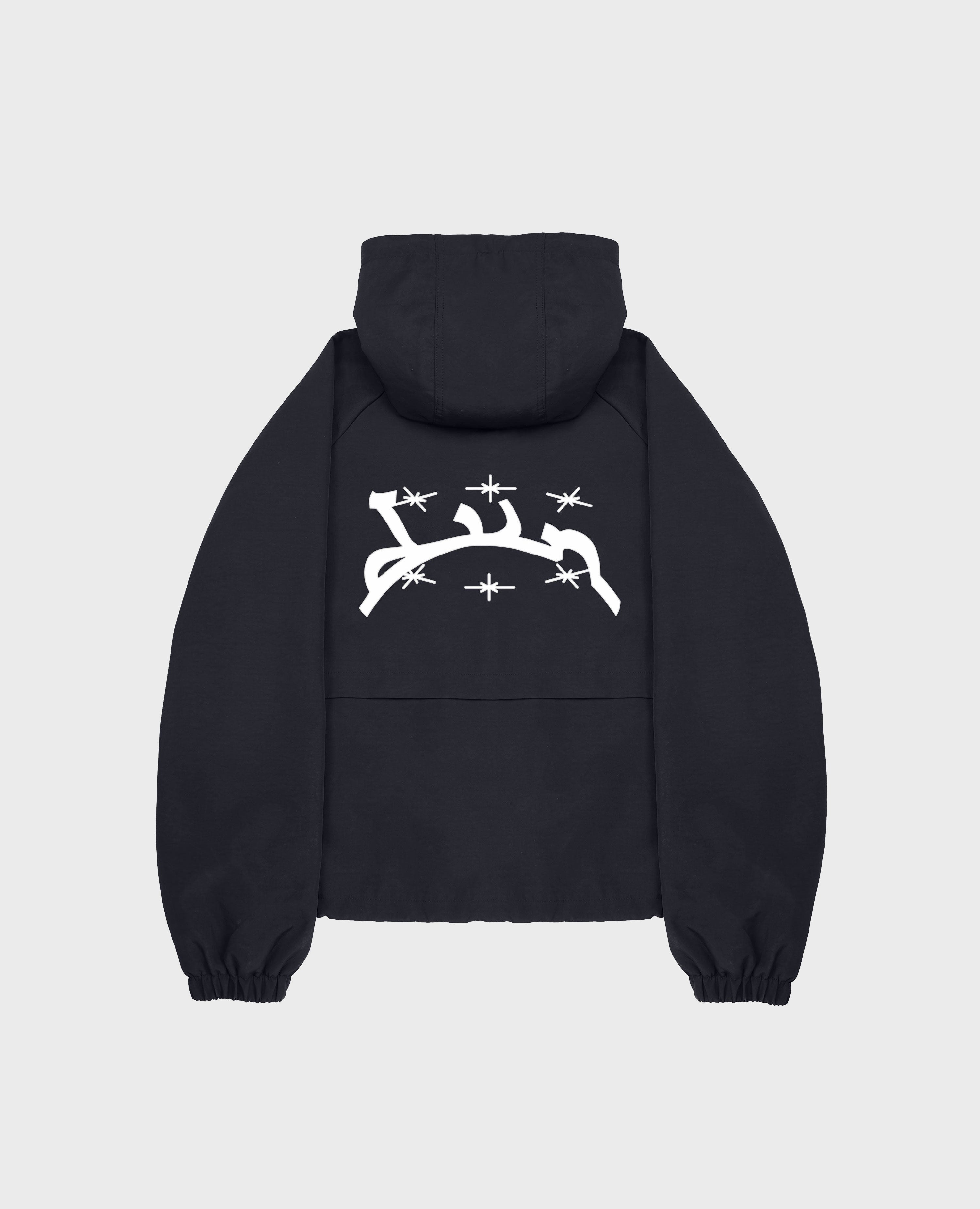 BLACK WINDBREAKER JACKET